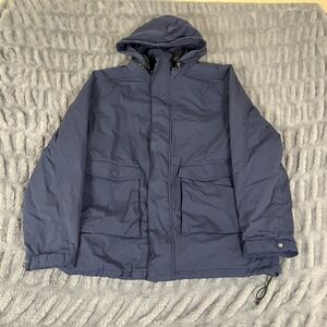 Proof The Field Jacket Navy Blue Mens Large Insulated Water Resistant Hooded L